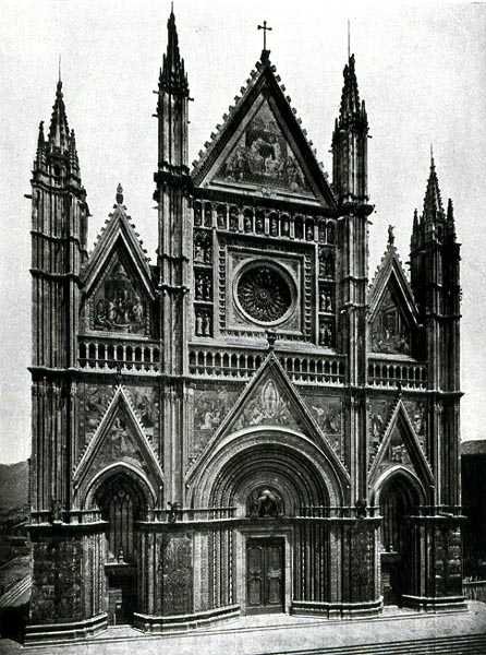 Fasáda dómu, navržená Lorenzo Maitani (před 1275-1330) od Lorenzo Maitani