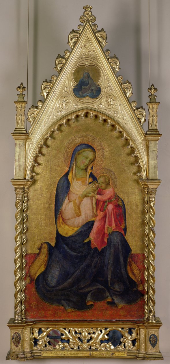 Panna a dítě (tempera na panelu) od Lorenzo Monaco