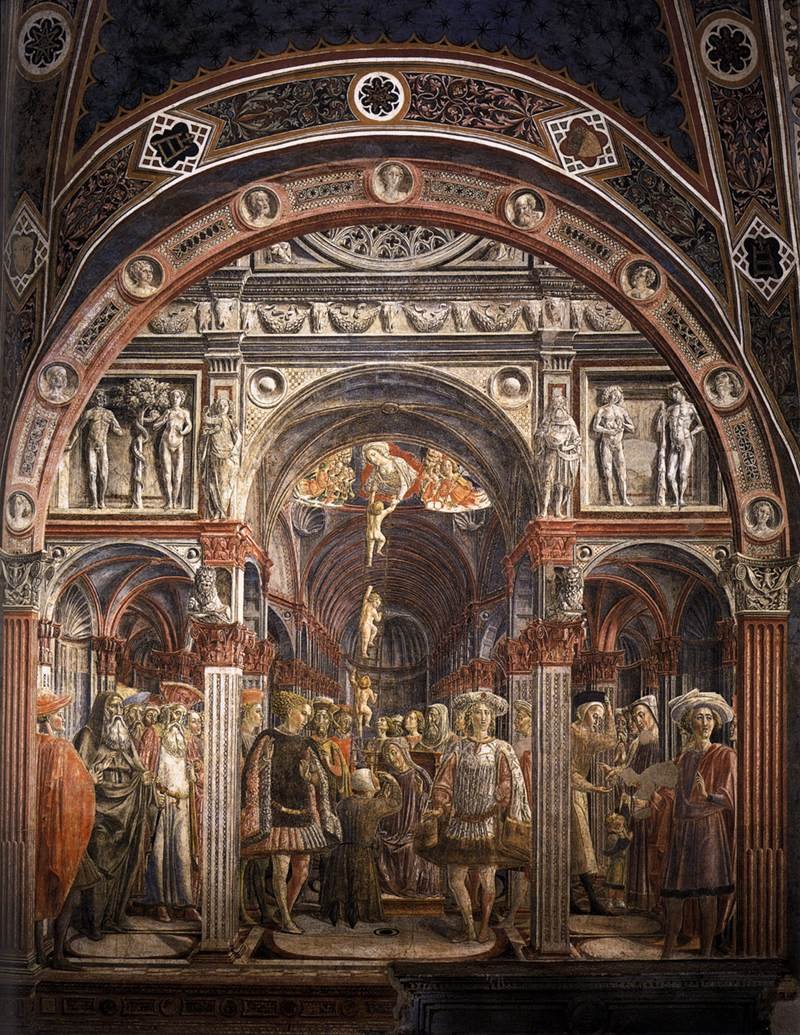 Založení Spedale di Santa Maria della Scala od Lorenzo di Pietro Vecchietta