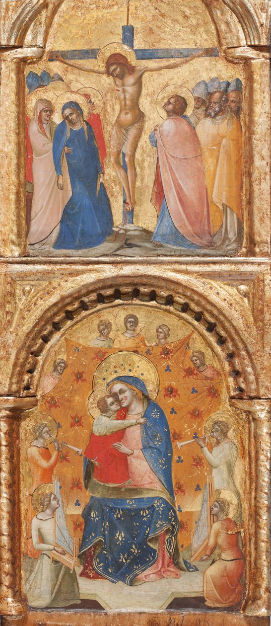 Detail Madony s dítětem s anděly, ukřižováním a dvanácti apoštoly nebo svatými, kolem 1360 (tempera na panelu) od Lorenzo Veneziano