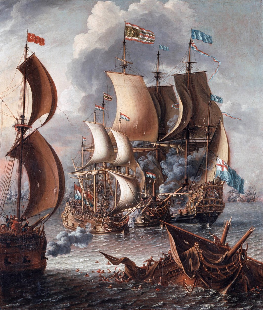 Mořský boj s Barbary Corsairovou od Lorenzo a Castro