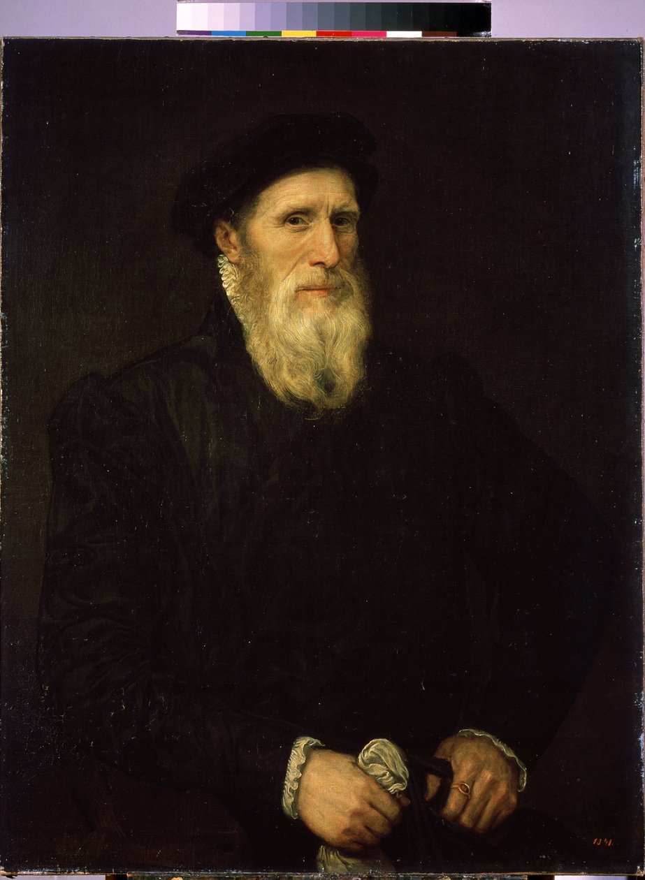 ""Portrét starého muže"" (Portrét starého muže) Obraz připisovaný Lorenzu Lotto (1480-1556) kolem roku 1550 Rozměr 93x72 cm Muzeum Ermitáže v Petrohradě od Lorenzo (attr. to) Lotto