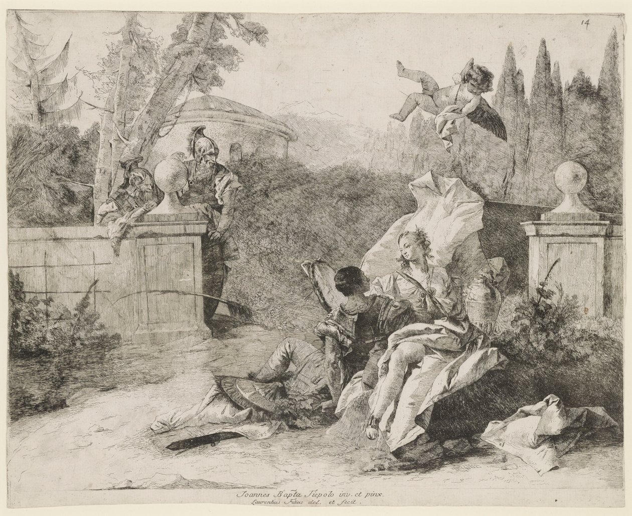 Rinaldo a Armida od Lorenzo Baldissera Tiepolo