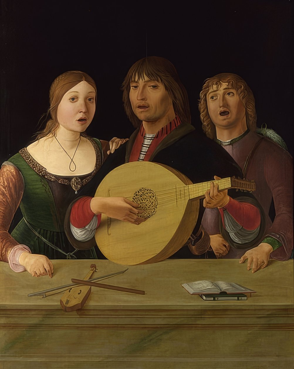 Koncert. Kolem 1485-95 od Lorenzo Costa