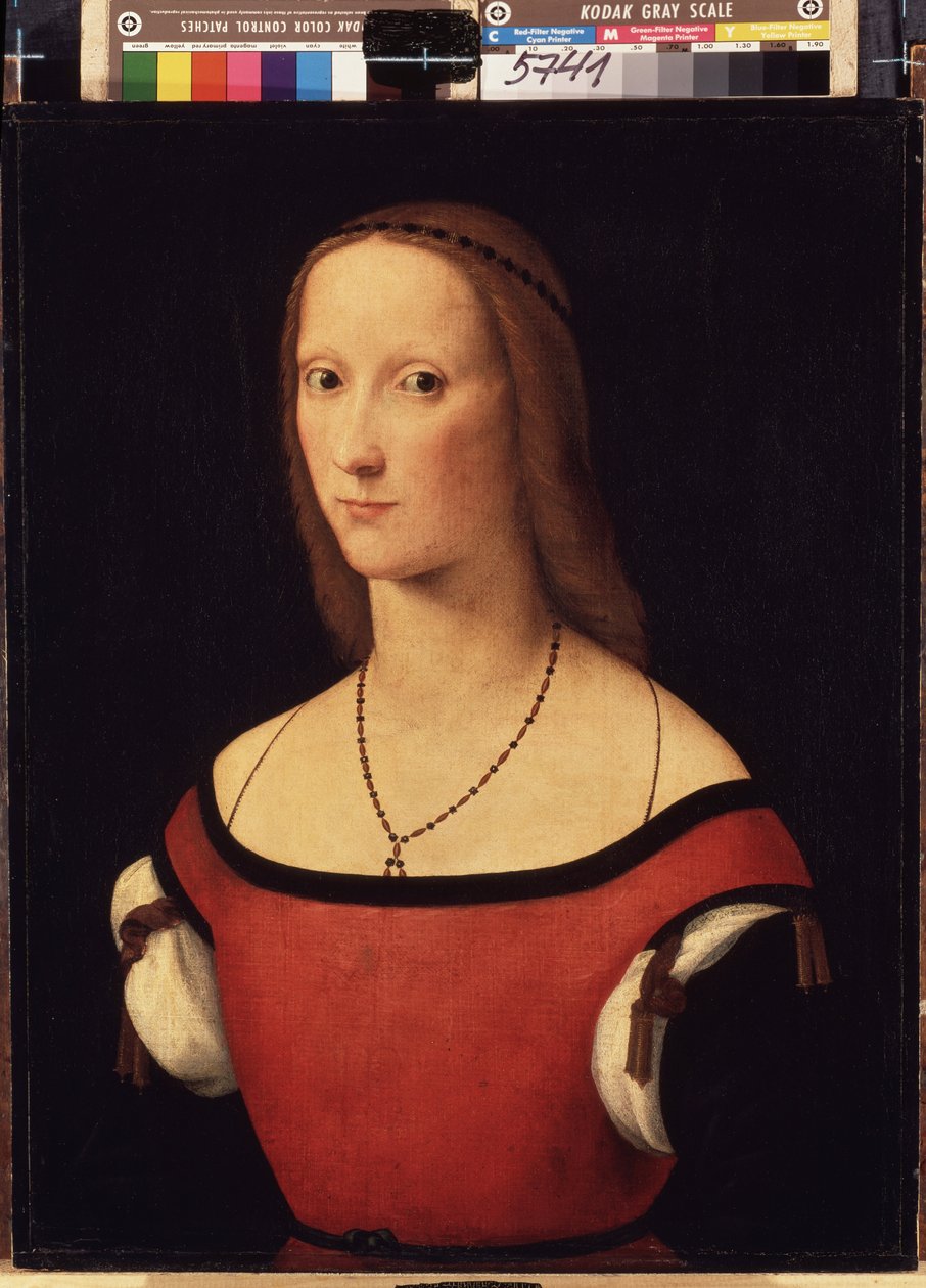 ""Portrét dámy"" (Portrét dámy) Malba Lorenza Costy (1460-1535) 1500-1506 Rozměr 57x44 cm Muzeum Ermitáž, Petrohrad (Saint-Petersburg) od Lorenzo Costa