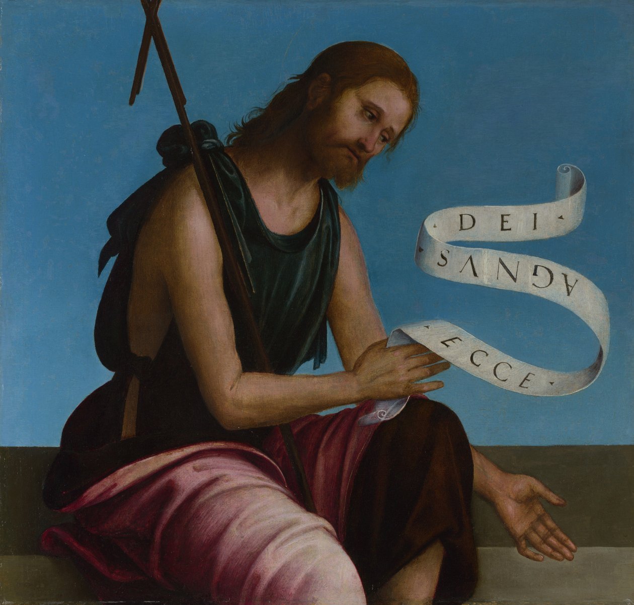 Hlavní oltář svatého Jana Křtitele, Oratoř S. Pietra ve Vincoli, 1505 od Lorenzo Costa