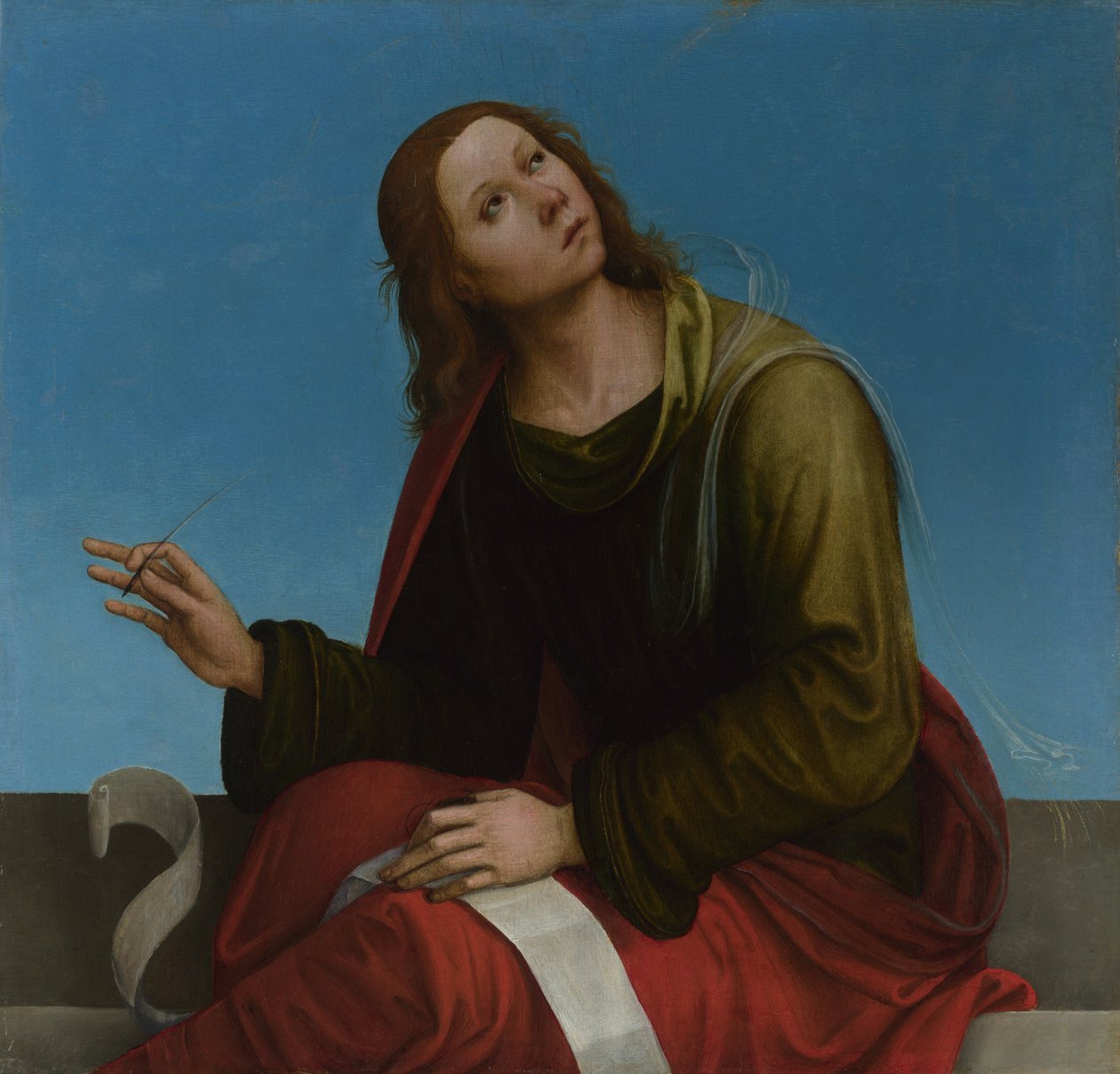 Hlavní oltář svatého Jana Evangelisty, Oratoř S. Pietra ve Vincoli, 1505 od Lorenzo Costa