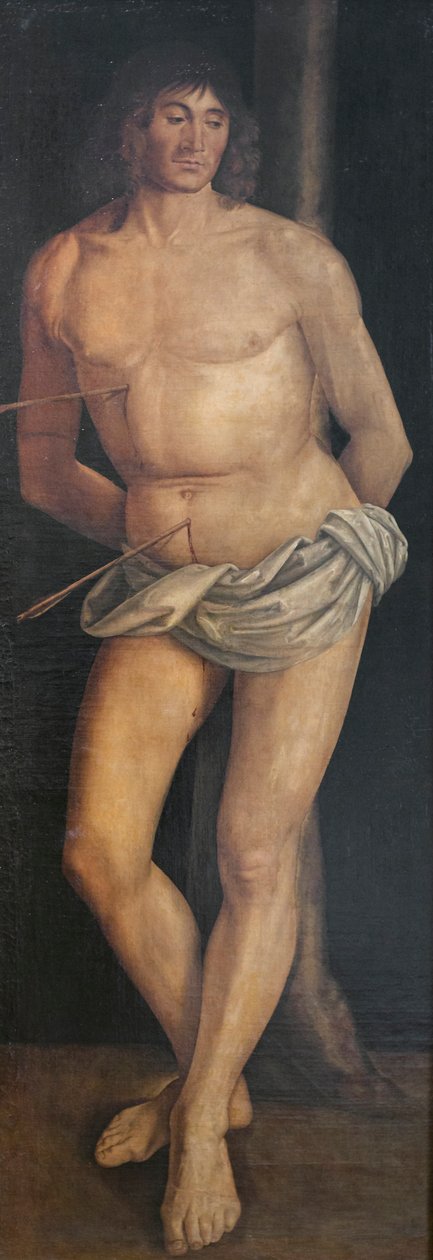 St Sebastian, pošta 1490 (tempera na plátně) od Lorenzo Costa