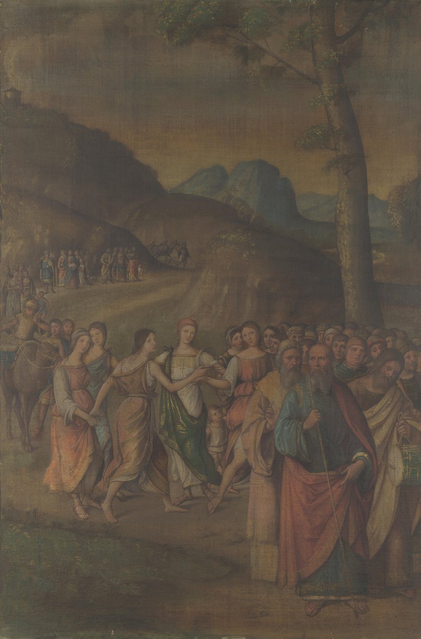 Tanec Miriam z příběhu o Mojžíšovi, po roce 1508 od Lorenzo Costa