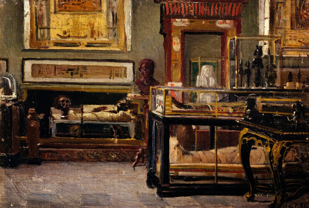 Sál Egyptského muzea v Turíně od Lorenzo Delleani