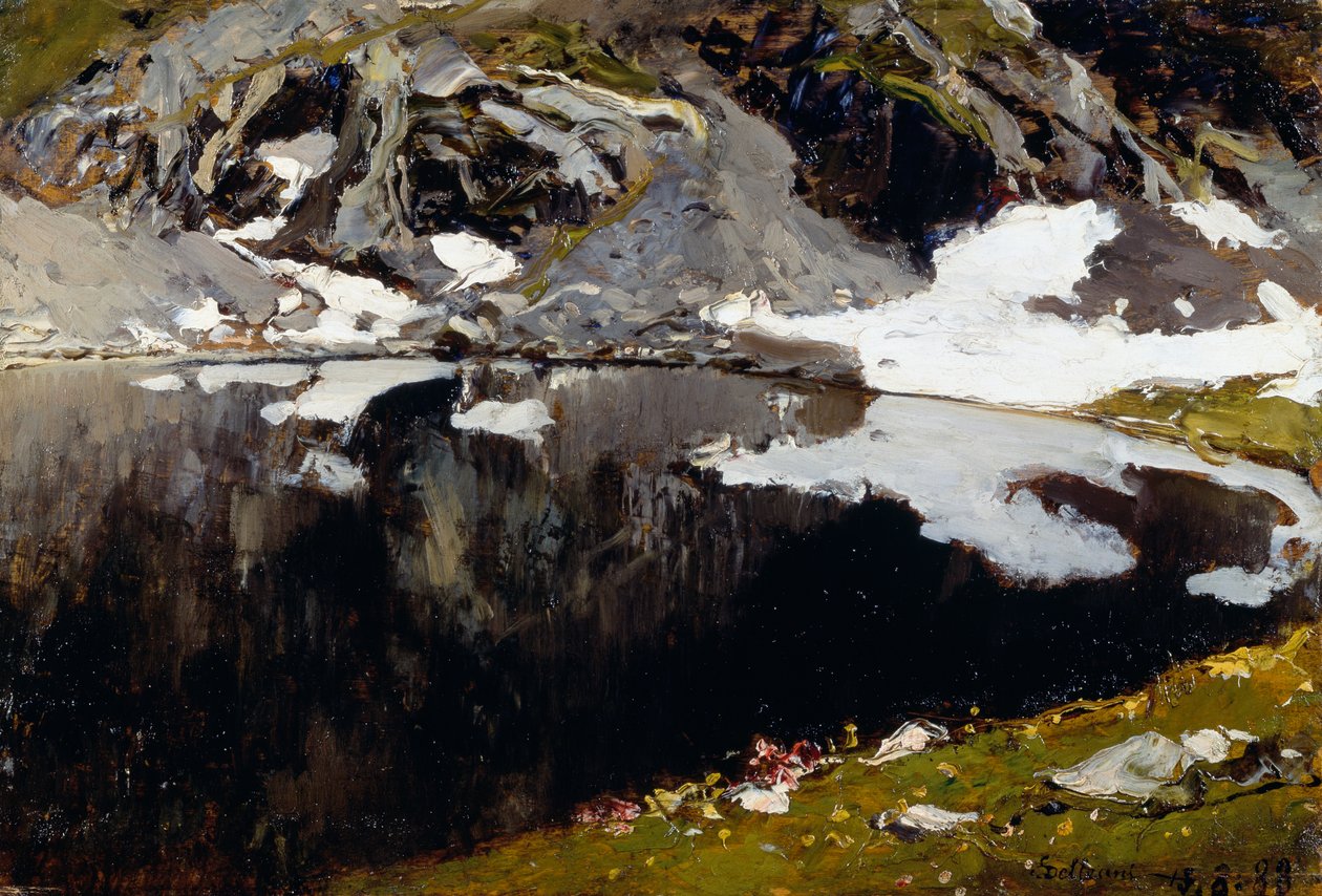 Mucrone Lake, Oropa od Lorenzo Delleani