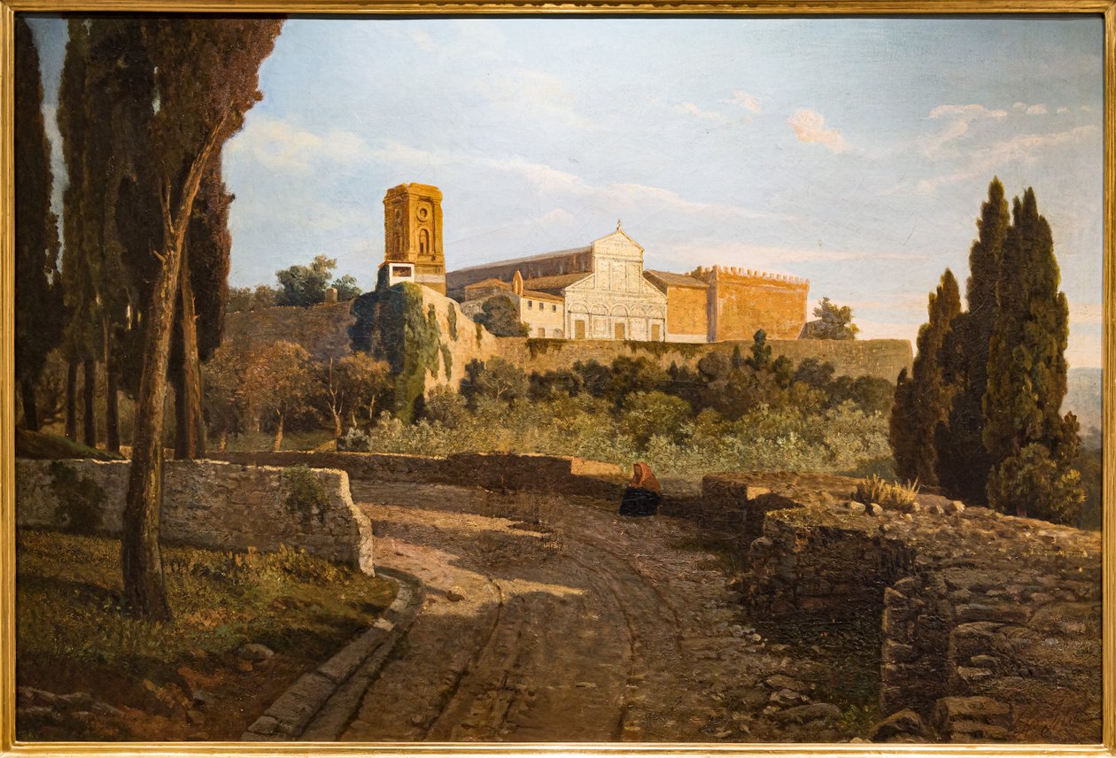 Pohled na kostel St. Miniato al Monte od Lorenzo Gelati