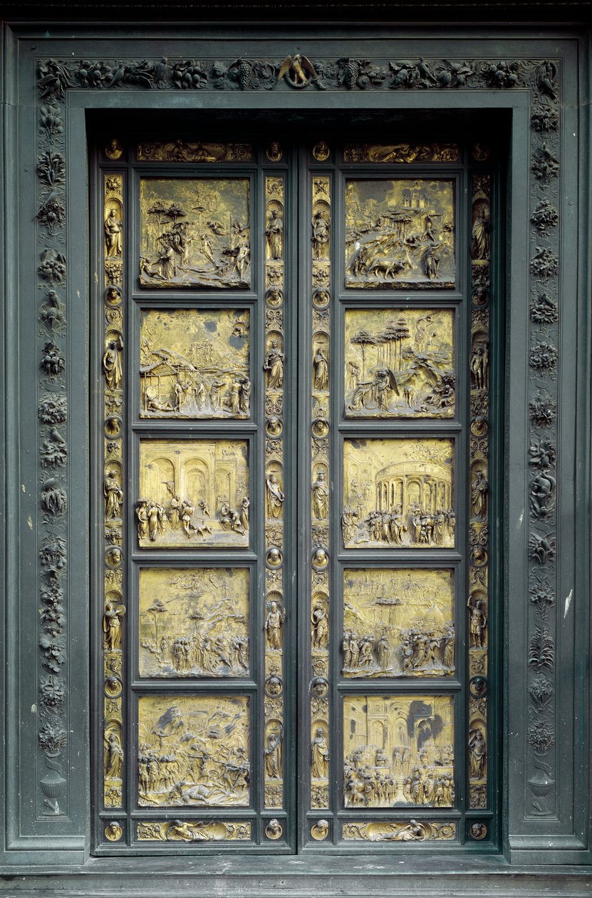 Brána ráje, kterou realizoval Ghiberti Lorenzo (1378-1443) od Lorenzo Ghiberti