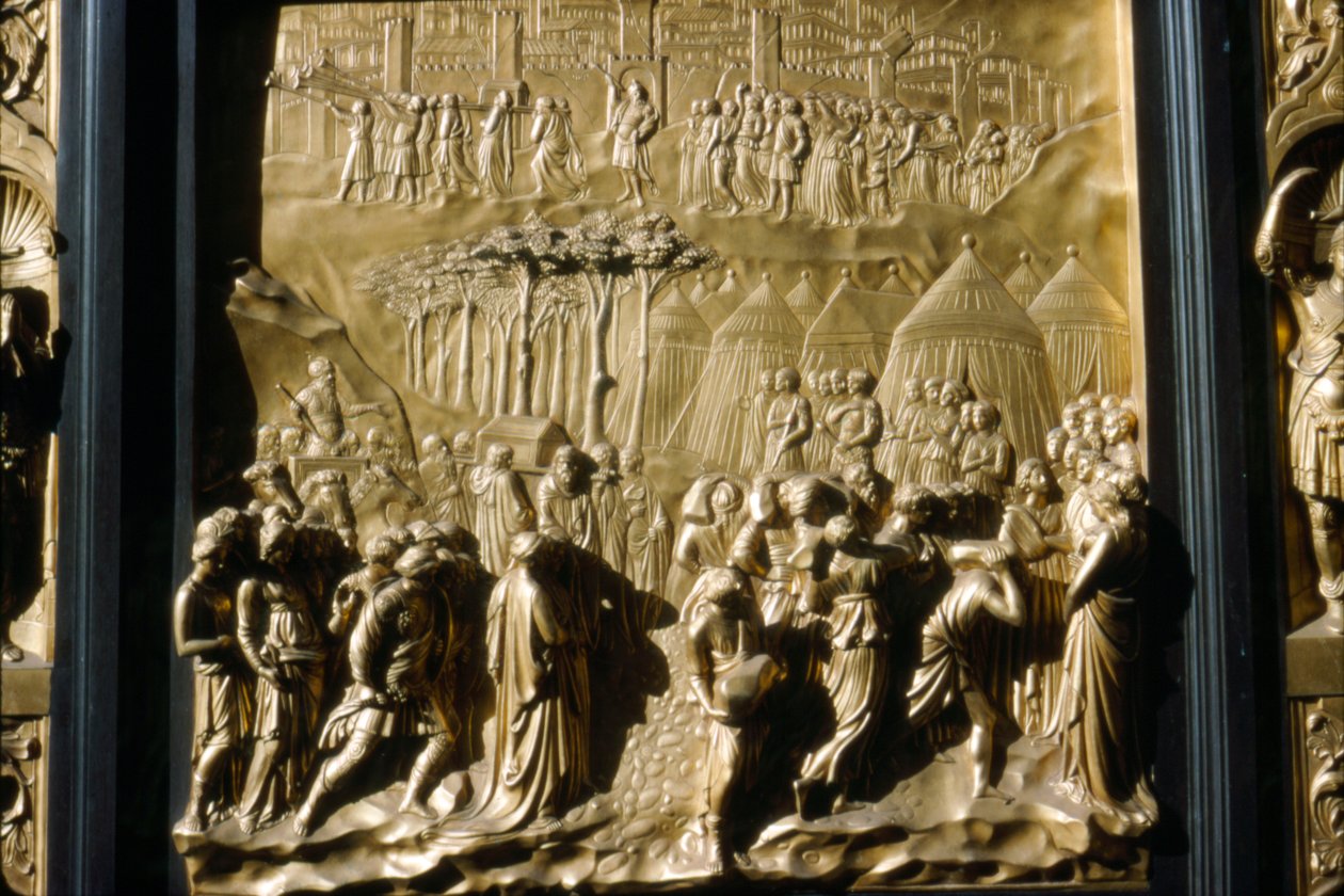 Israelité Take Jericho, detail of Baptistery Doors, Florence, Italy, c15th century od Lorenzo Ghiberti