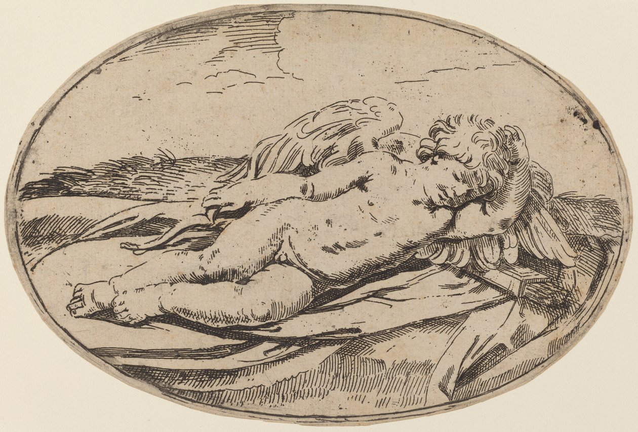 Spící Amor od Lorenzo Loli after Guido Reni
