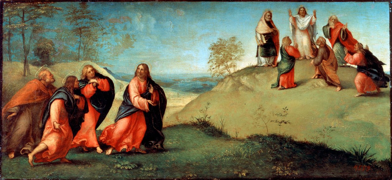 Kristus vede apoštoly na horu Tábor, 1512. od Lorenzo Lotto