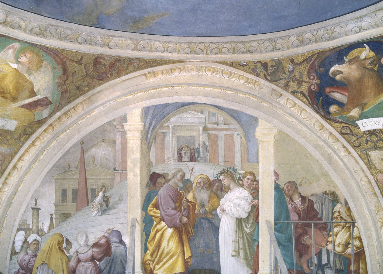 Sňatek Panny, 1525 od Lorenzo Lotto