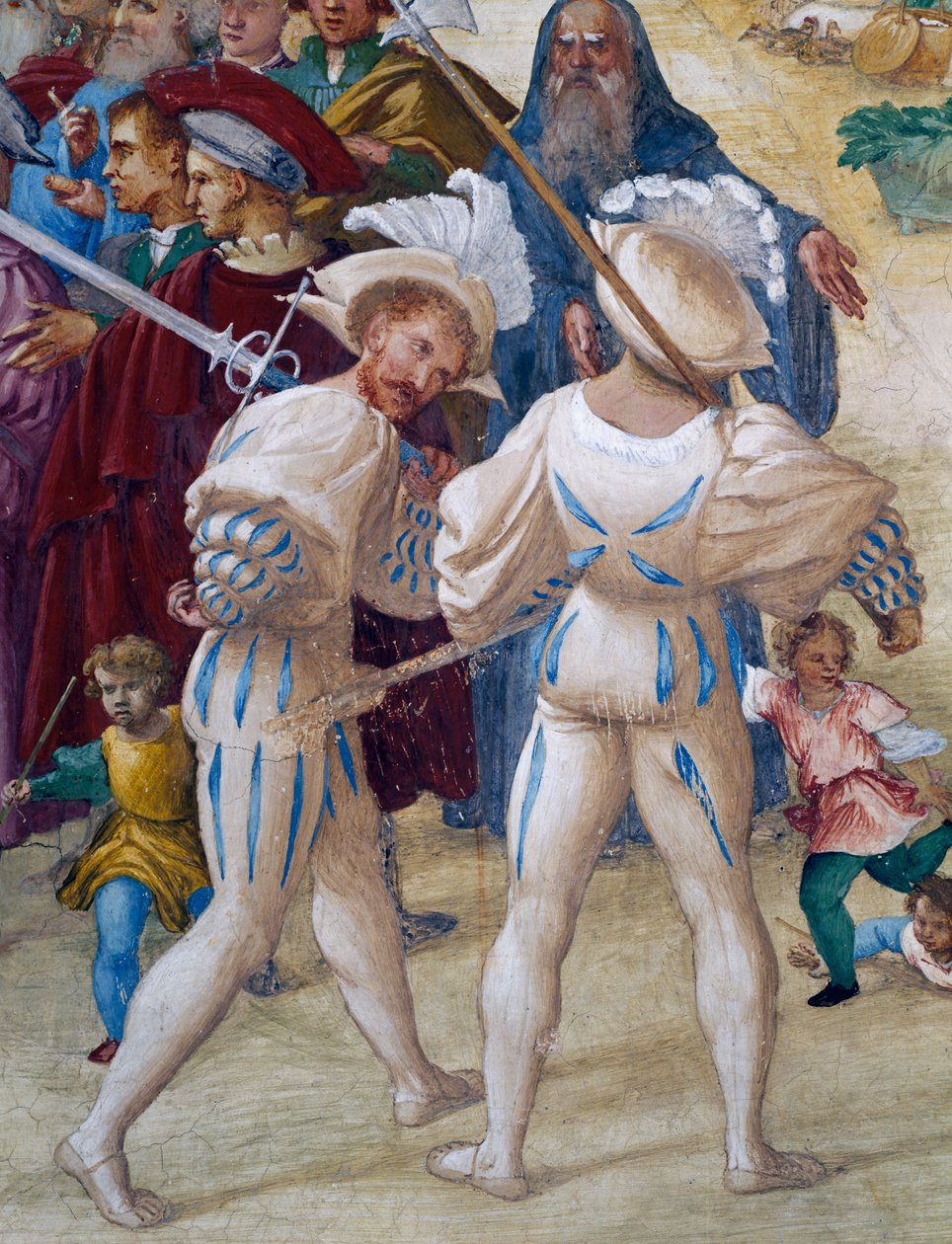 Umučení svaté Barbory, detail z Příběhů svaté Barbory od Lorenzo Lotto