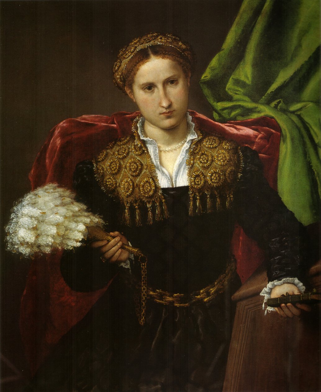 Portrét Laury da Pola, manželky Febo da Brescia. od Lorenzo Lotto