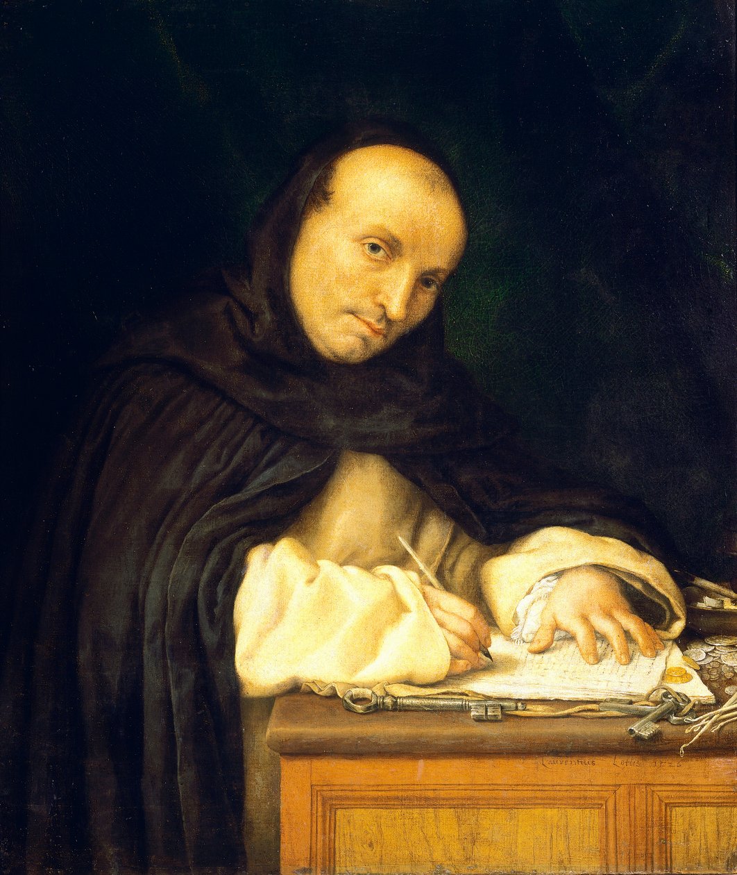 Portrét dominikánského mnicha nebo Portrét mnicha hlídače kláštera San Zanipolo od Lorenzo Lotto