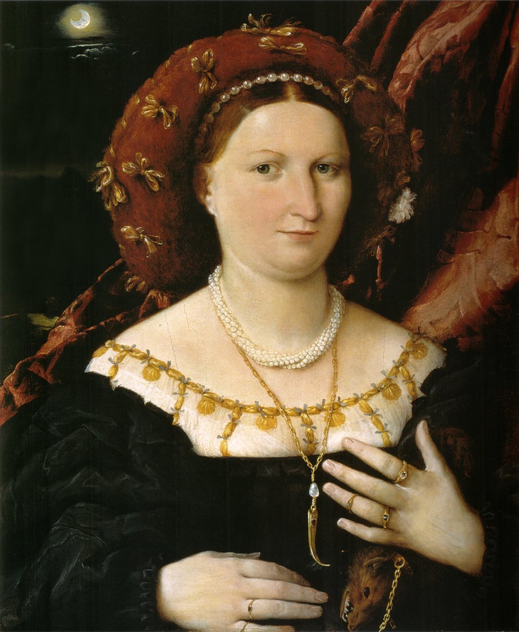 Portrét Luciny Brembatiové od Lorenzo Lotto
