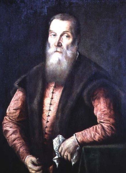 Portrét vousatého muže (olej na plátně) od Lorenzo Lotto