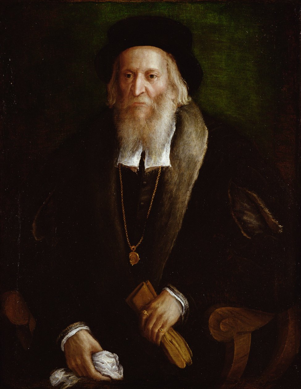 Portrét gentlemana, údajně Sebastiana Cabota (asi 1475-1557) od Lorenzo Lotto