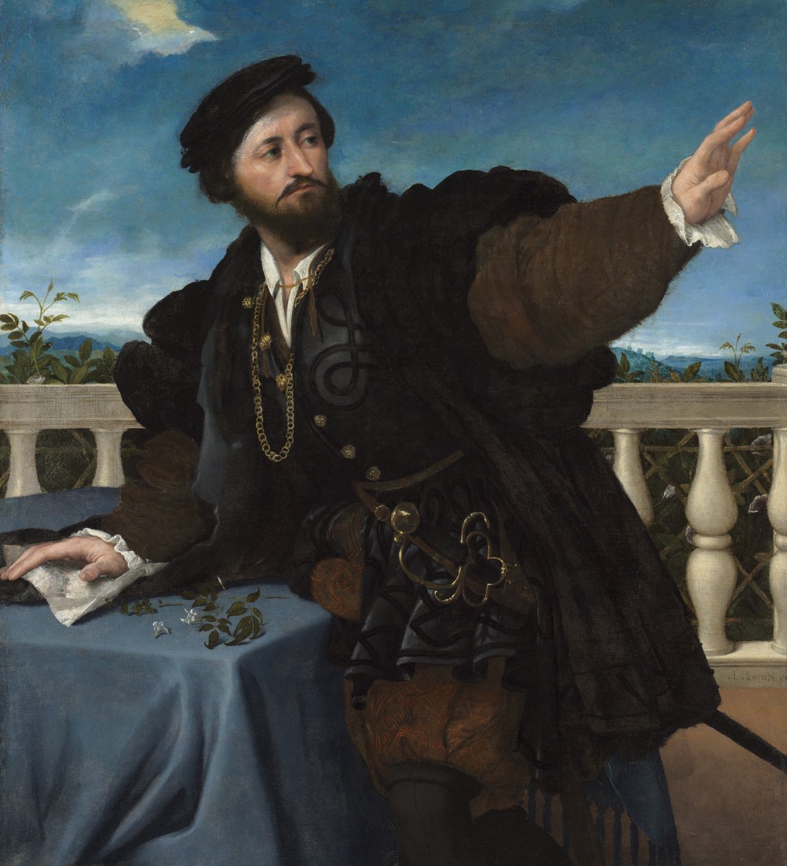 Portrét muže, možná Girolamo Rosati, 1533-34 od Lorenzo Lotto