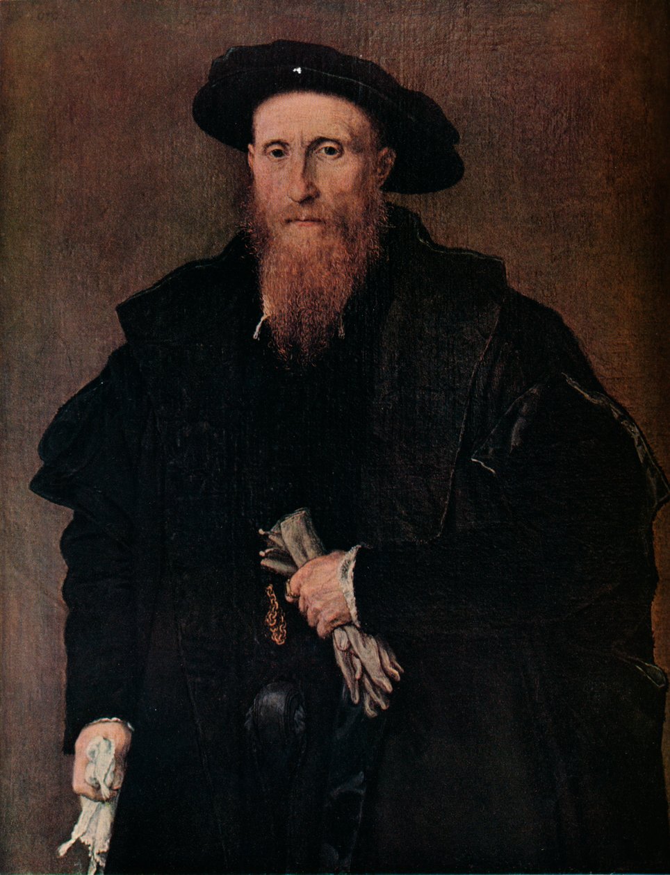 Portrét gentlemana s rukavicemi, c1543 od Lorenzo Lotto