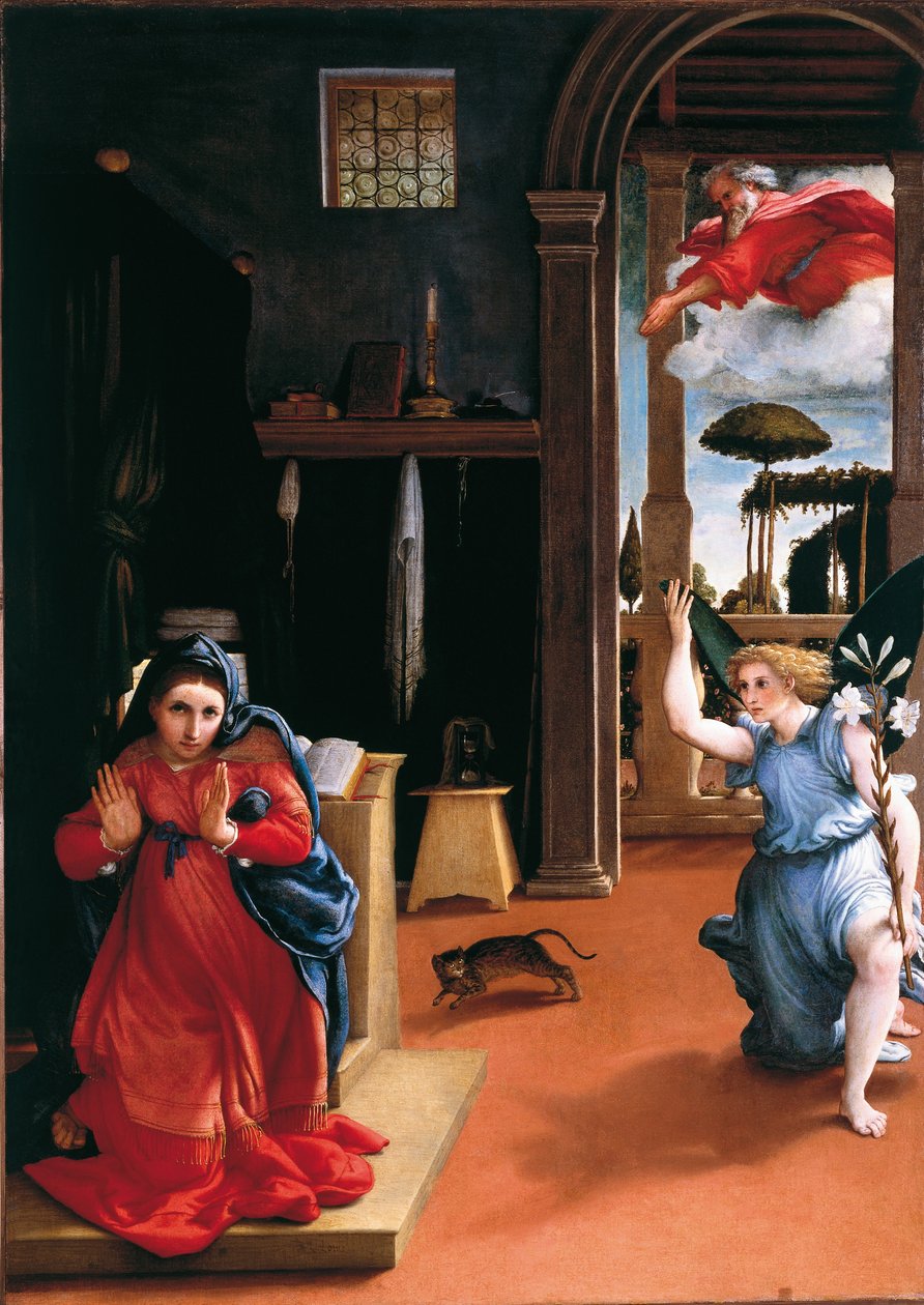 Recanati Zvěstování od Lorenzo Lotto