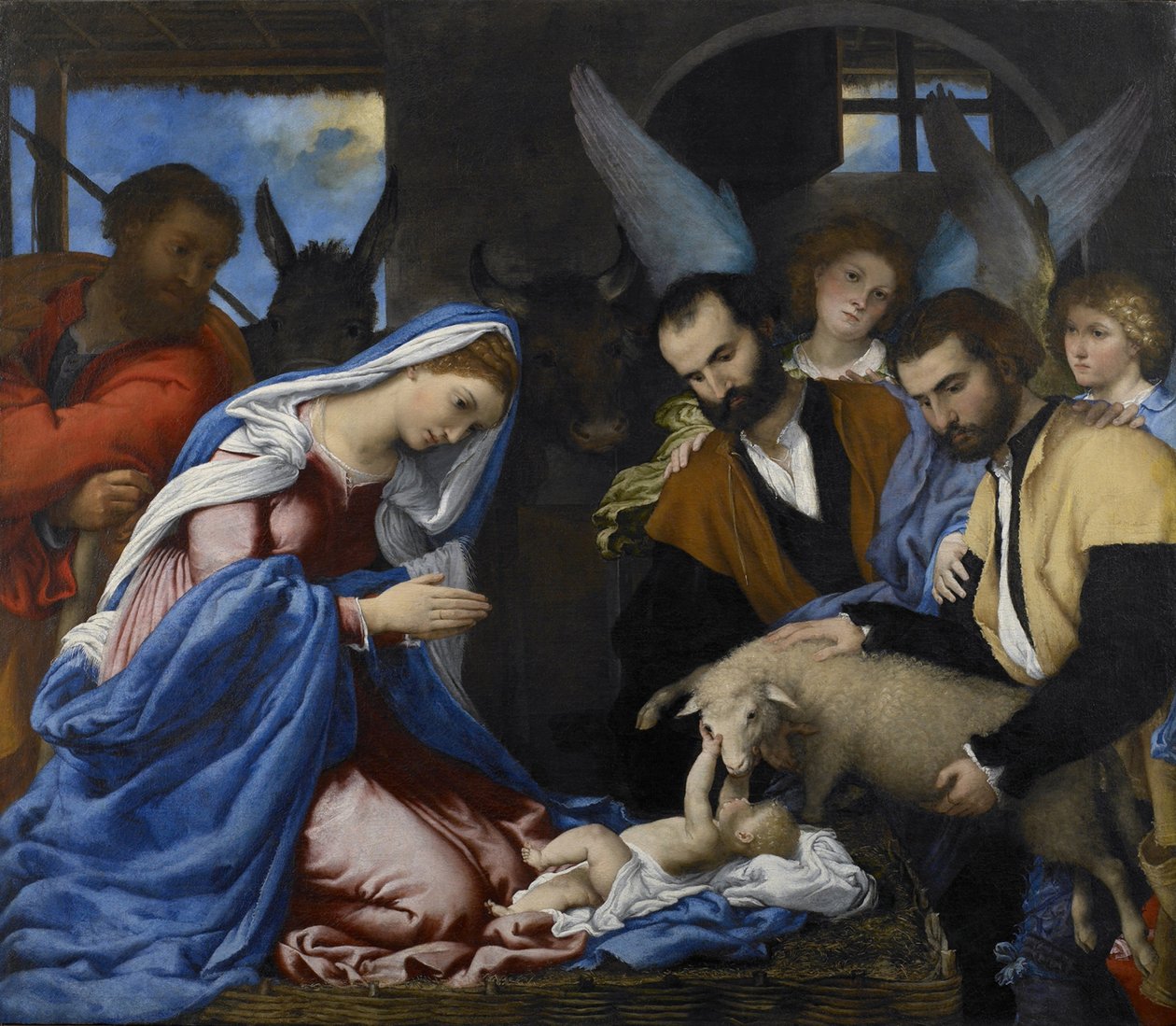 Klanění pastýřů od Lorenzo Lotto
