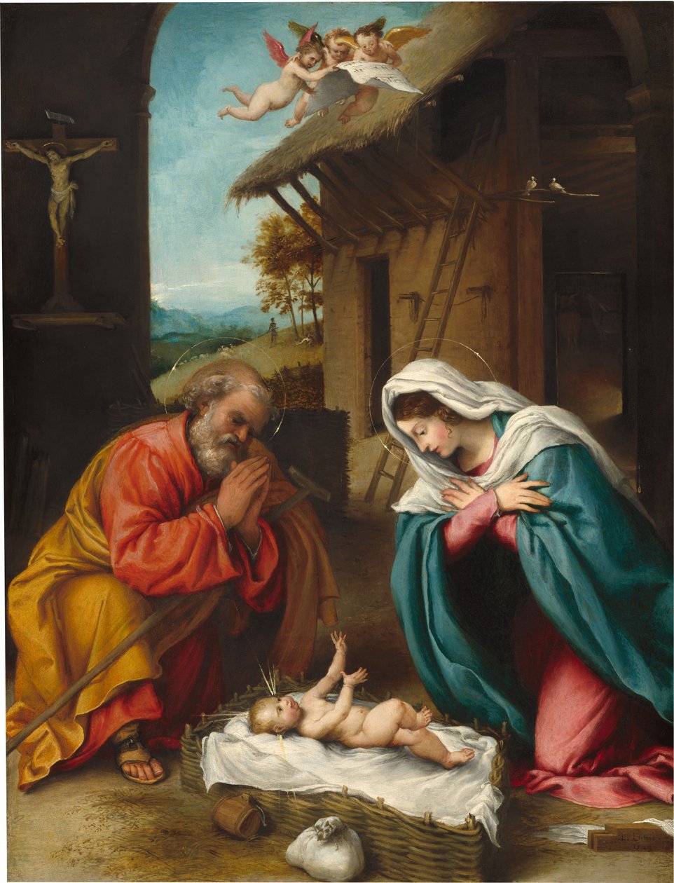 Narození Páně od Lorenzo Lotto