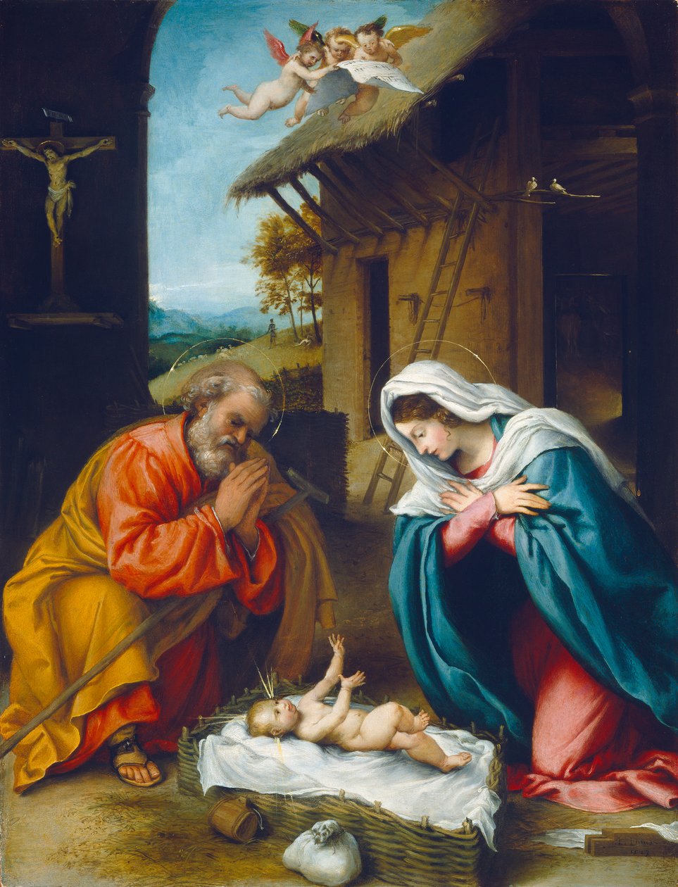 Narození Páně od Lorenzo Lotto