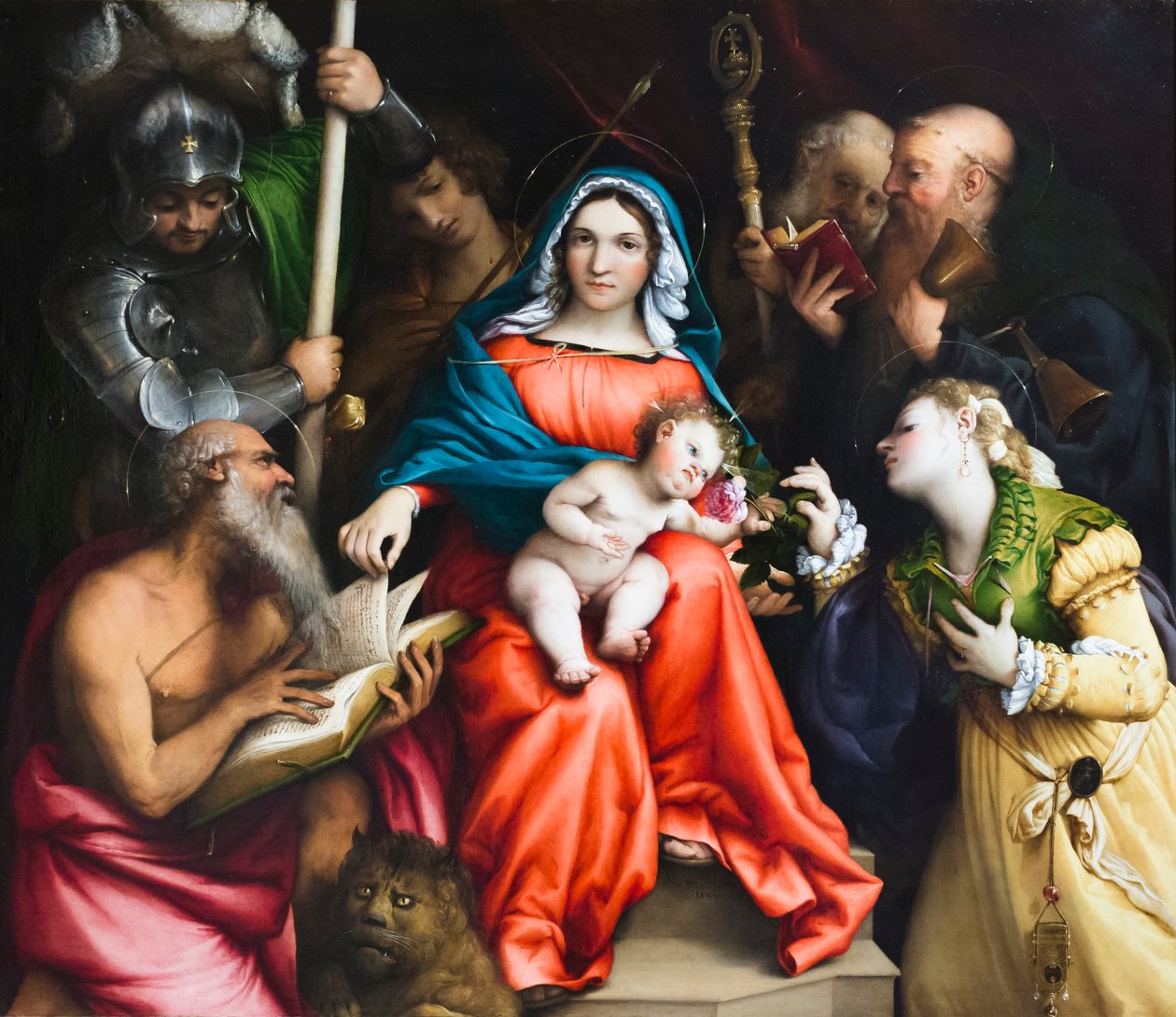Mystické manželství svaté Kateřiny Alexandrijské od Lorenzo Lotto