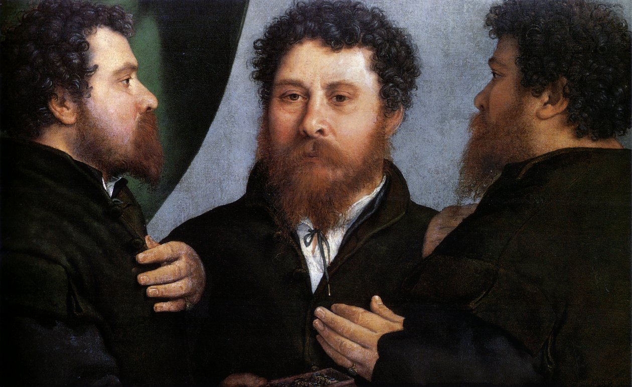 Trojitý portrét zlatníka (Bartolomeo Carpan) od Lorenzo Lotto