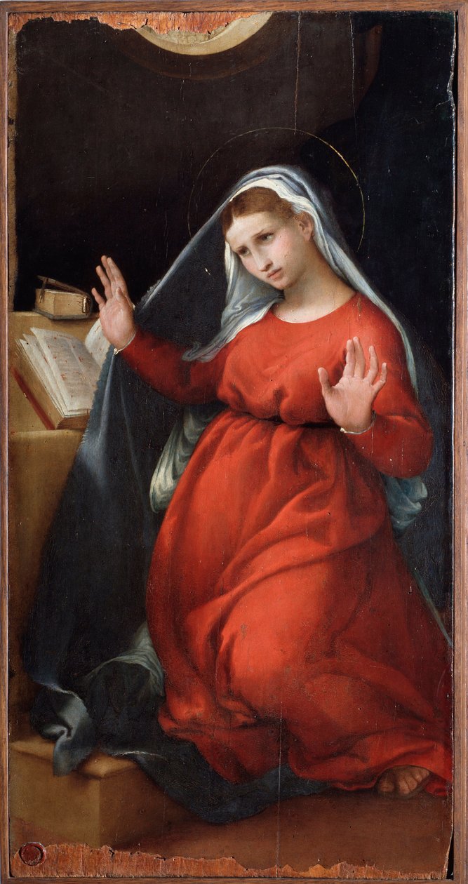Panna zvěstování - Malba od Lorenzo Lotto