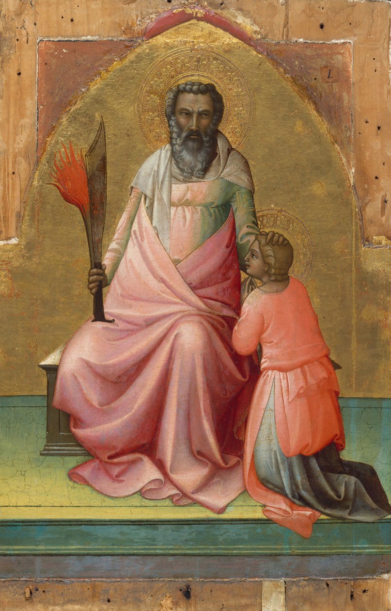 Abraham, kolem 1408-10 (tempera na dřevě, zlatá půda) od Lorenzo Monaco
