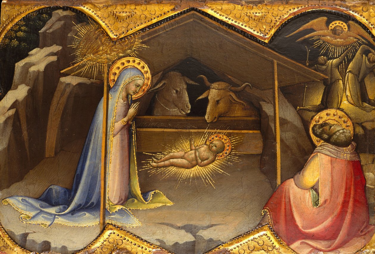 Narození Páně, 1406-10 (tempera na dřevě, zlatá půda) od Lorenzo Monaco