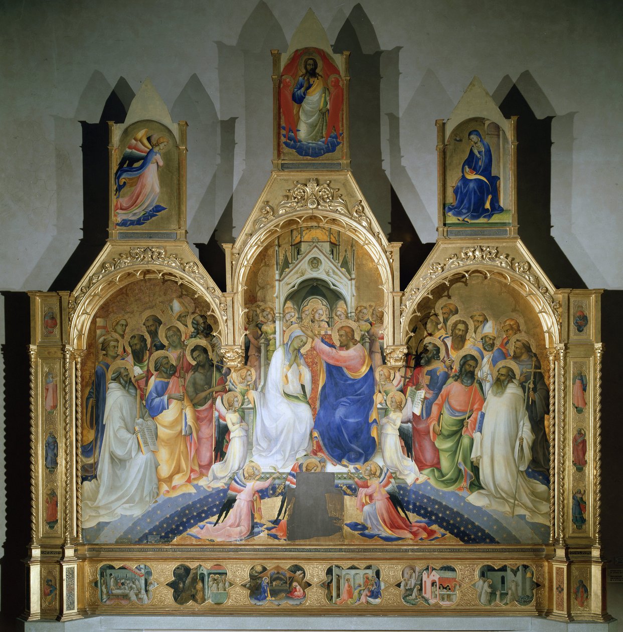 Korunovace Panny Marie - Tempera na dřevě od Lorenzo Monaco