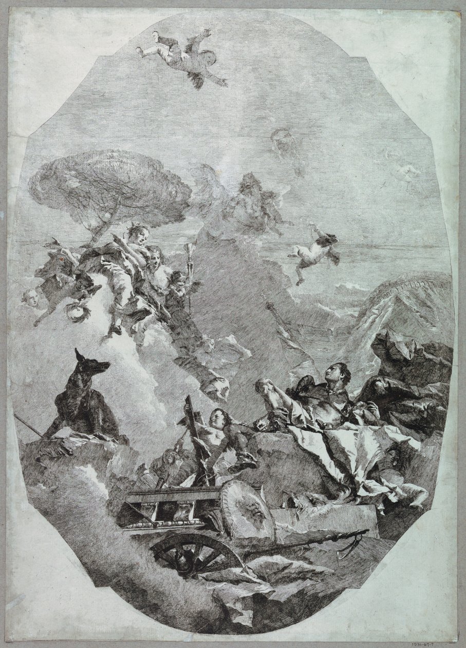 Triumf Marsu od Lorenzo Tiepolo