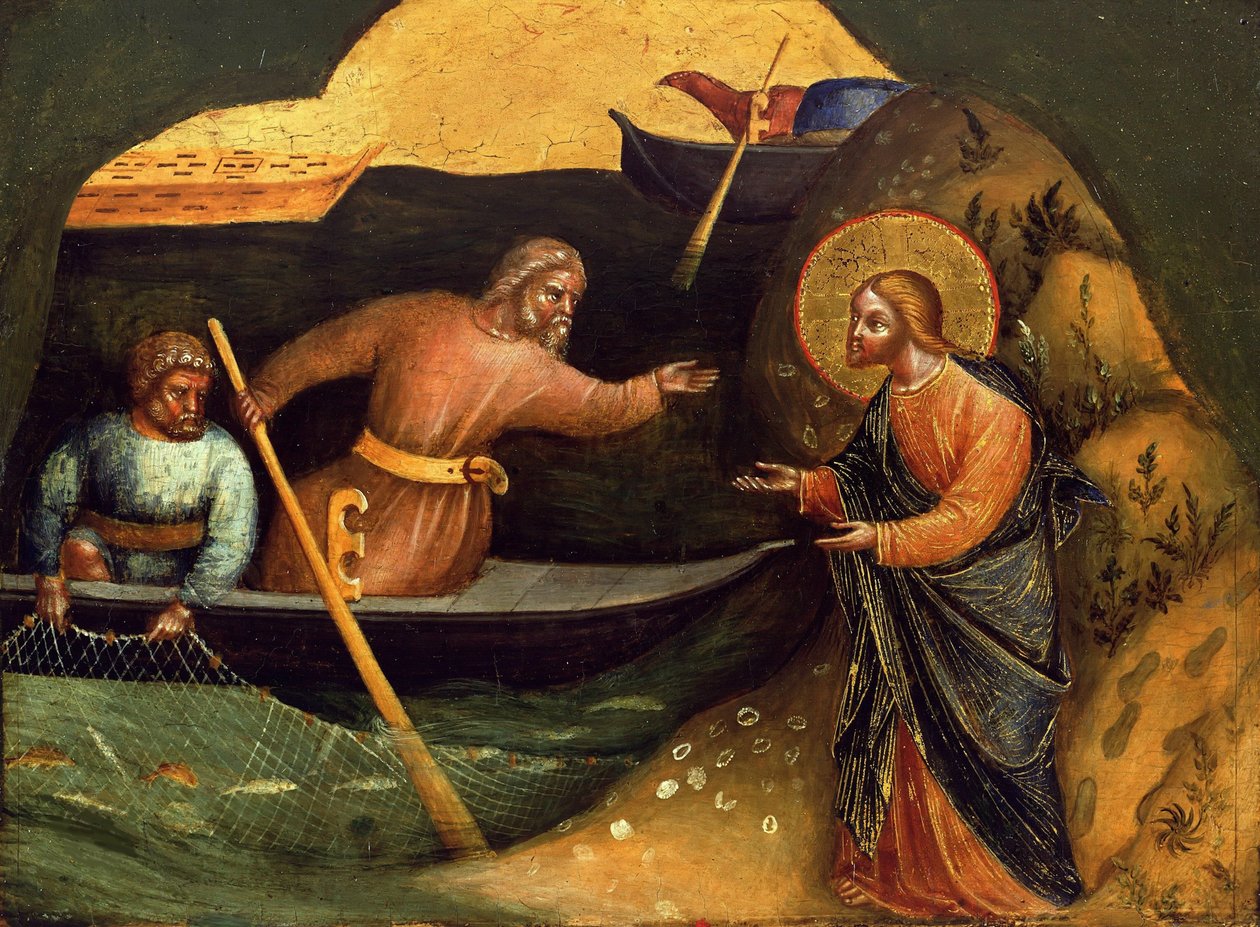 Panel Volání apoštolů Peter a Andrew Predella, asi 1370. od Lorenzo Veneziano