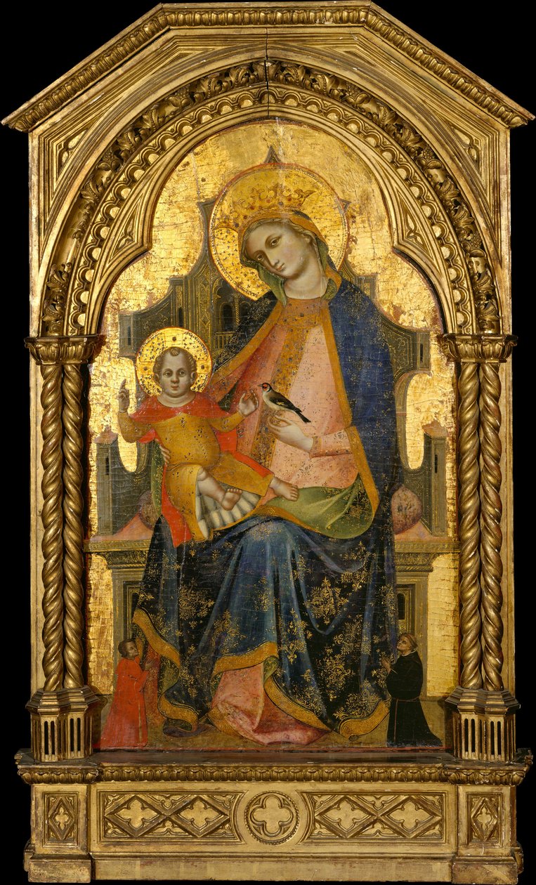 Madonna a dítě na trůnu se dvěma dárci, ca. 1360-65. od Lorenzo Veneziano