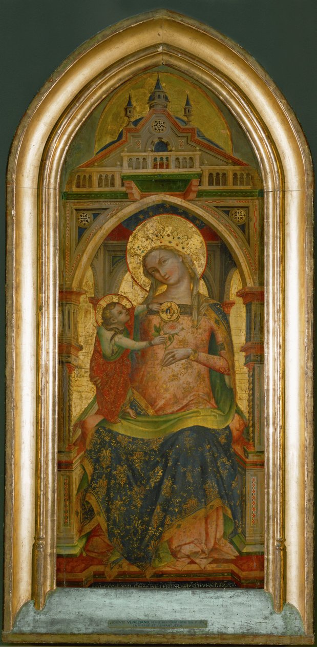 Madona s dítětem, zlatý podklad ... od Lorenzo Veneziano
