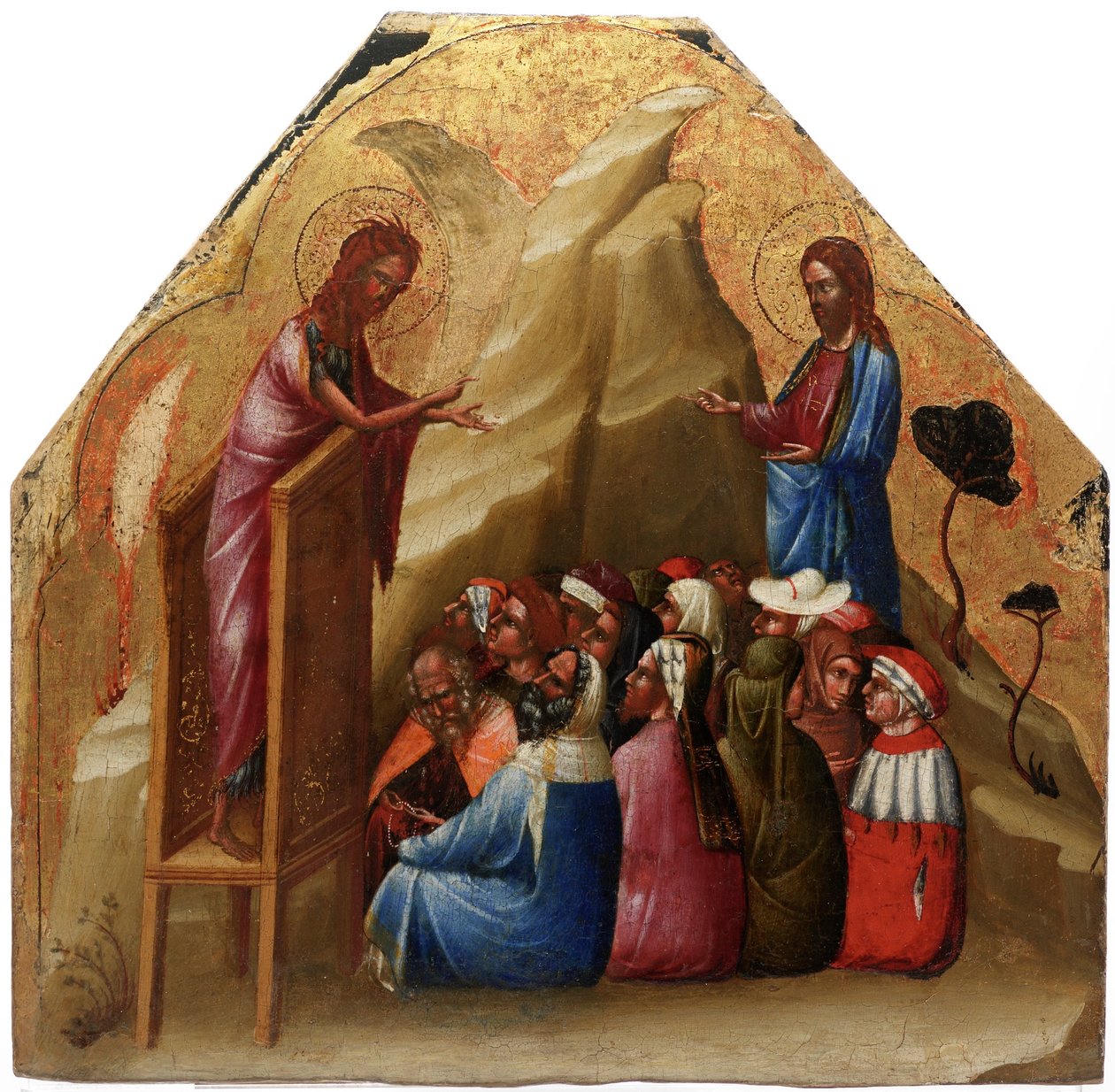 Kázání svatého Jana Křtitele od Lorenzo Veneziano