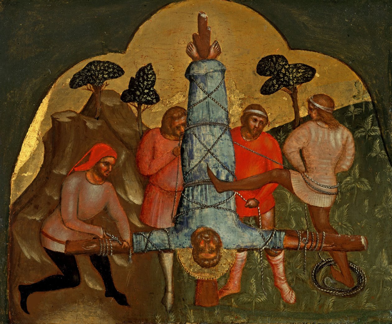 Panel Ukřižování Petra Predella, cca 1370. od Lorenzo Veneziano
