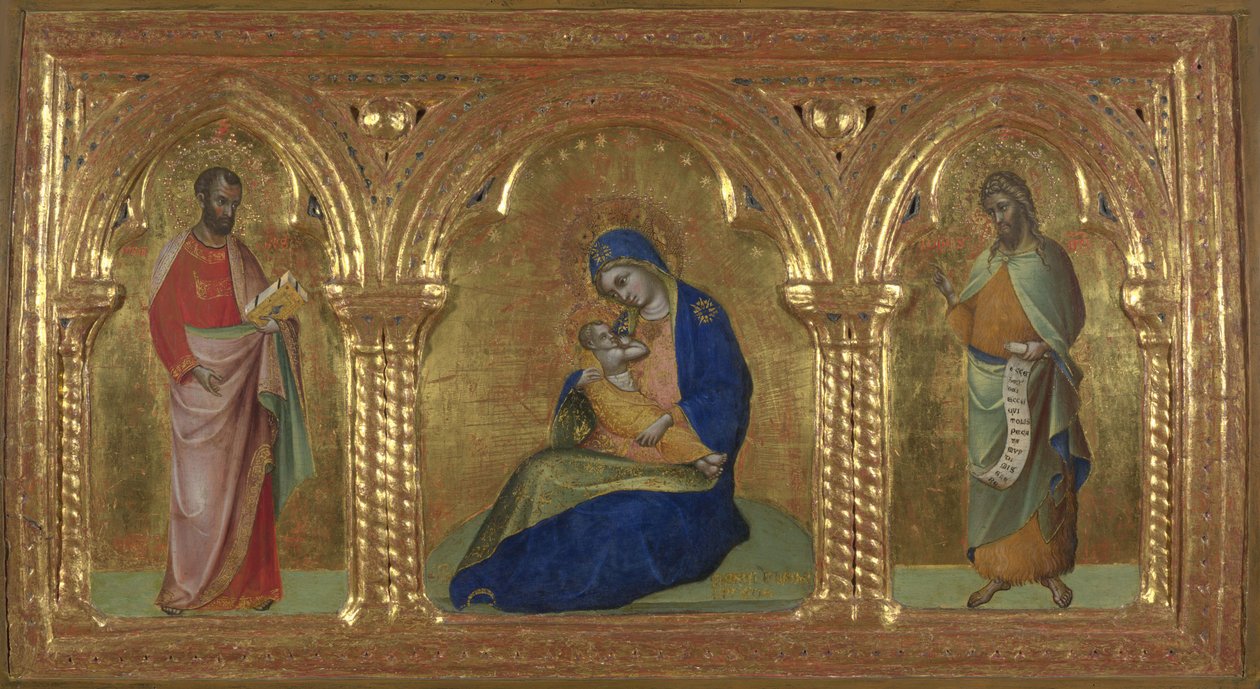 Madona pokory se svatými Markem a Janem, 1365-1370. od Lorenzo Veneziano