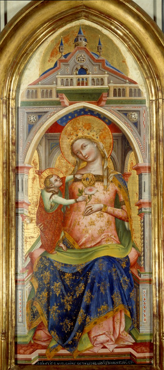 Panna a dítě. Obraz od Lorenza Veneziana (14. století) od Lorenzo Veneziano