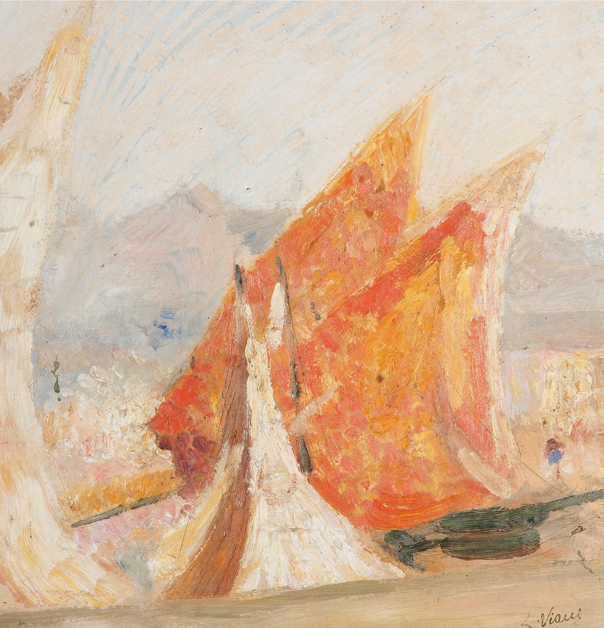 Zmizelé Viareggio (Vele), 1942 od Lorenzo Viani