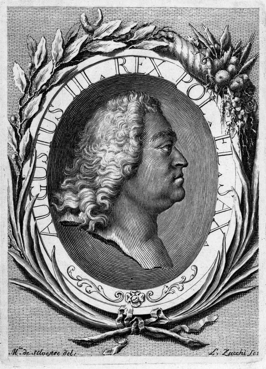 Portrét polského Augusta III od Lorenzo Zucchi