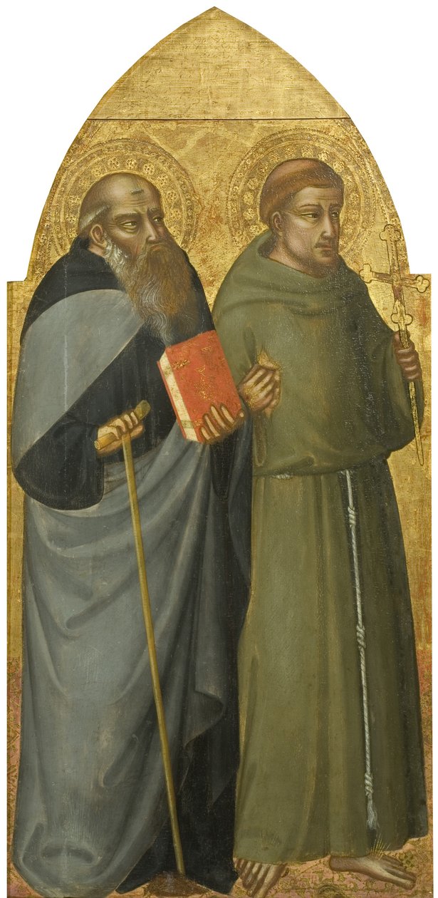 Saints Francis a Anthony Abbot, cca 1400 (tempera a zlato na panelu, limetka) od Lorenzo di Bicci